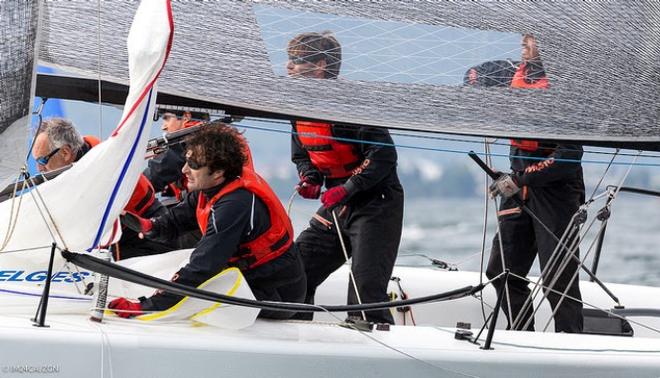 TAKI 4 team in action at the 2017 Melges 24 European Sailing Series second event in Riva del Garda, Italy in May 2017 ©  Zerogradinord / IM24CA